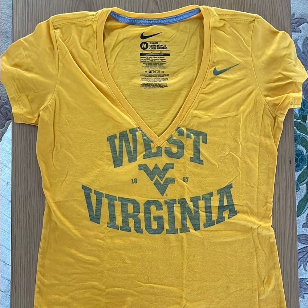 Nike Women's Yellow West Virginia Top